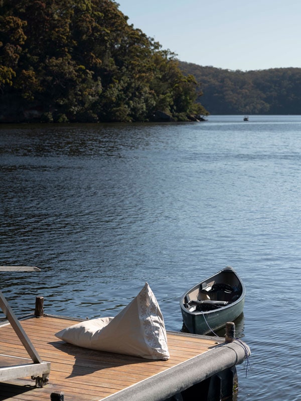 a boat on the jetty at Calabash Bay Lodge