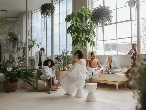 Group gather for a spa at Sense of Self