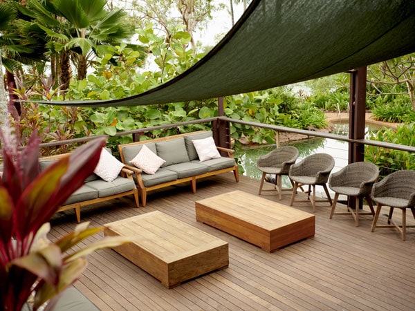 Lounge area Seven Spirit Bay in Arnhem Land