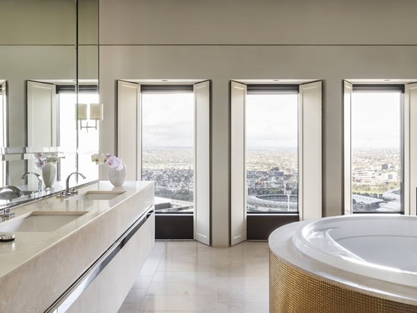 the bathroom with a private tub at Sofitel Imperial Suite
