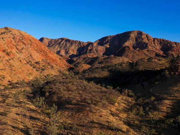 scenic mountain views at Standley Chasm