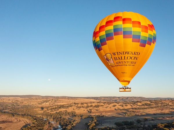 a hot air balloon flight over Avon Valley