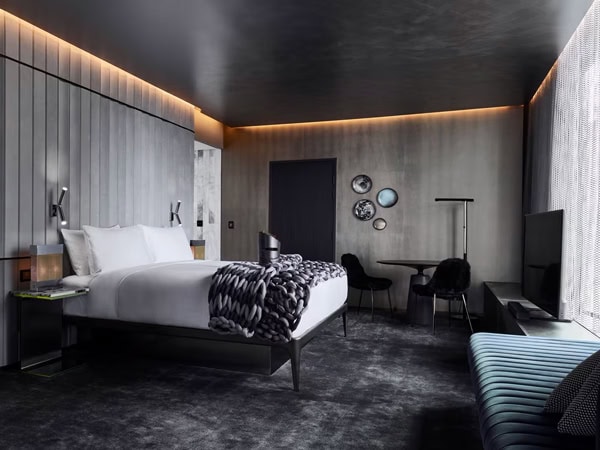 the bedroom at Extreme Wow Suite; W Melbourne