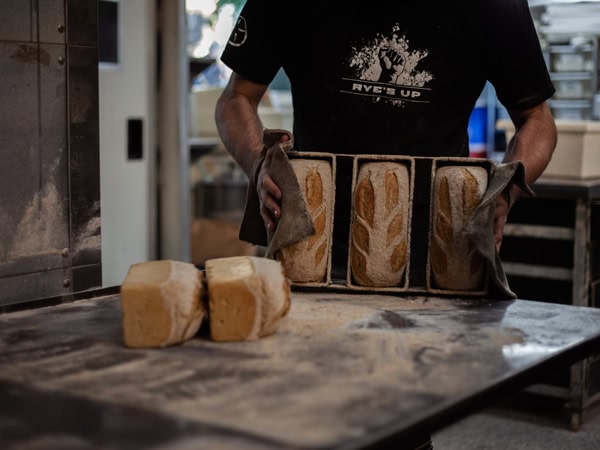 making bread at Wild Rye’s Baking Co. in Pambula
