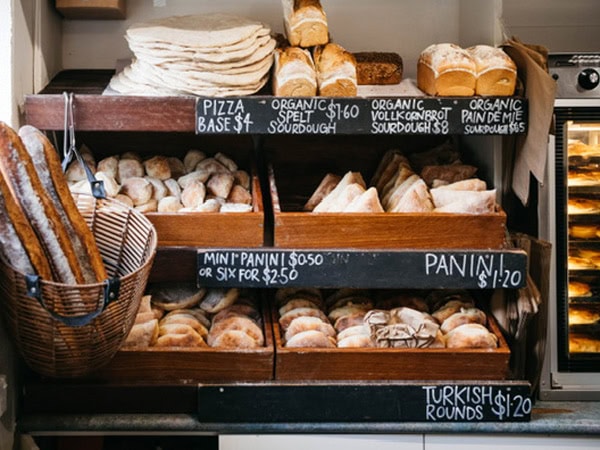 bread on display at Wild Rye’s Baking Co. in Pambula