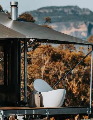 tent at Wildnest Farmstay mudgee region