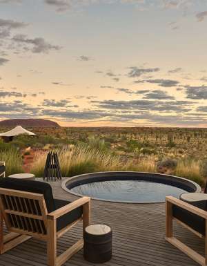 View of the plunge pool at Longitude 131
