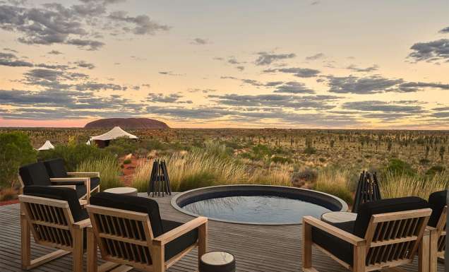 View of the plunge pool at Longitude 131