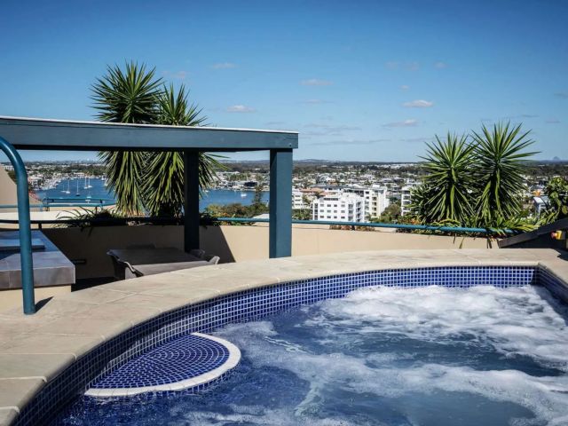 a heated lagoon pool at Landmark Resort and Spa, Mooloolaba