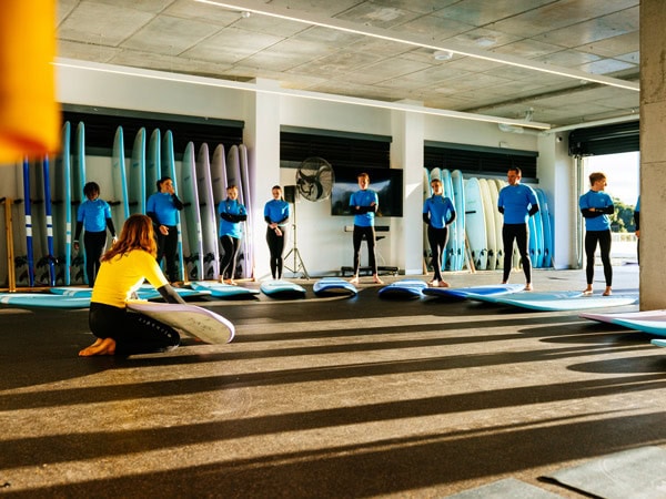 a gym session at URBNSURF Sydney 