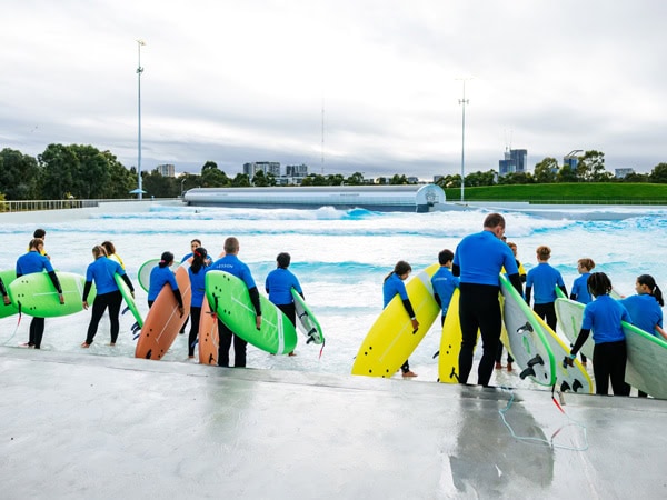 surfers gathering at URBNSURF Sydney