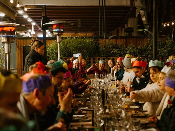 guests enjoying a four-course feast at Christmas in July, The Arbory Bar & Eatery