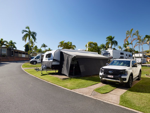 a caravan site at Brisbane Holiday Village