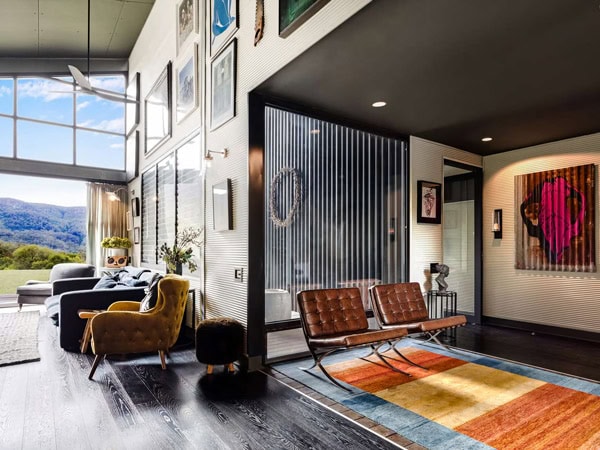 the elegant interior of Black Star, Kangaroo Valley