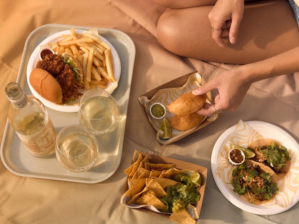 a picnic spread from Sandy's
