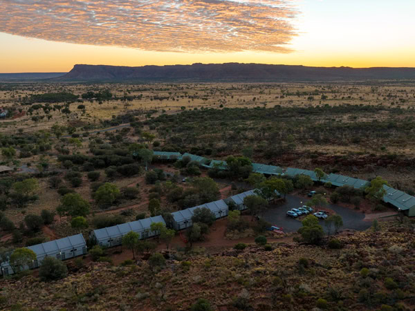 an aerial view of the scenic landscape across Kings Canyon