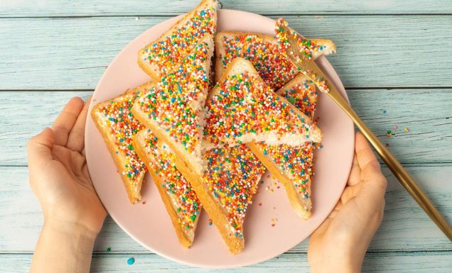 fairy bread on a plate, weird Australian foods