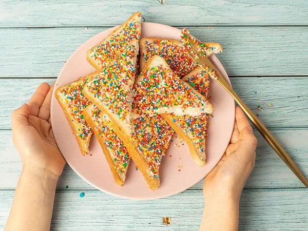 fairy bread on a plate, weird Australian foods