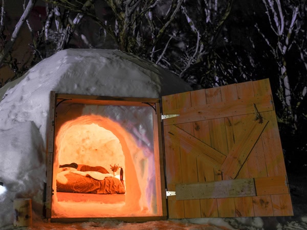 a custom-built igloo on Mount Hotham, Vic