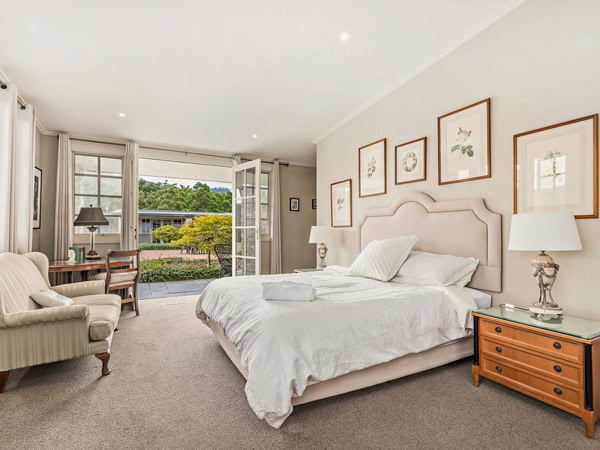 the bedroom with a views at Lake David Luxury Lake House