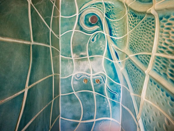 abstract patterns inside Pilliga Pottery’s Old Schoolhouse