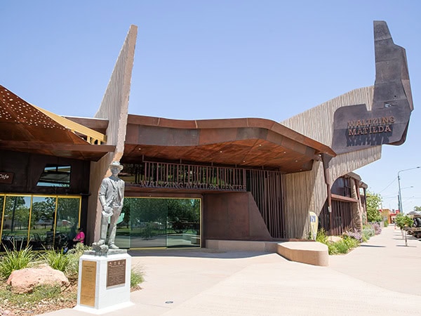 exterior shot of the Waltzing Matilda Centre in winton