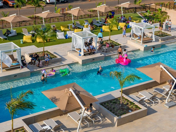 an aerial view of the pool at Darwin Airport Resort