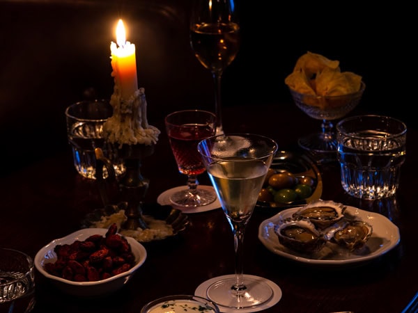 a candle-lit dinner at Apollo Inn