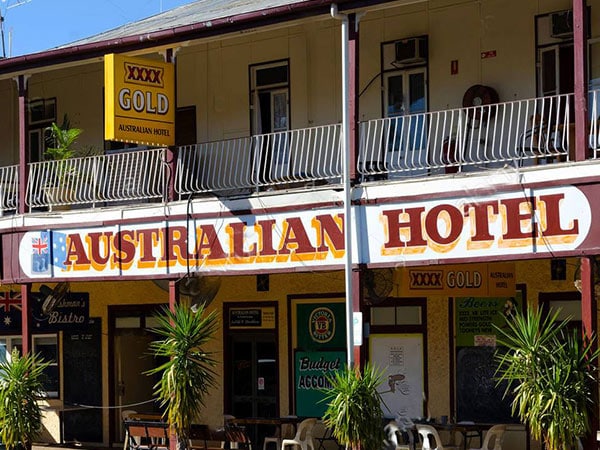 exterior shot of the Australian Hotel in winton