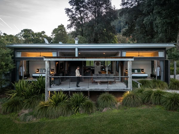 looking from outside into the Barranca homestead.