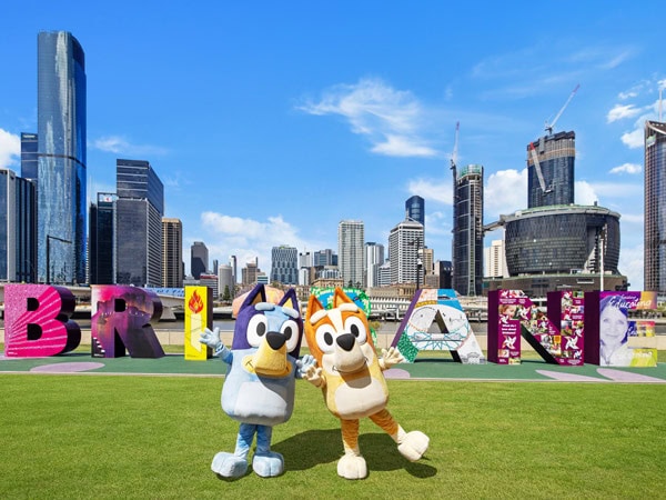 Bluey and Bingo in Brisbane