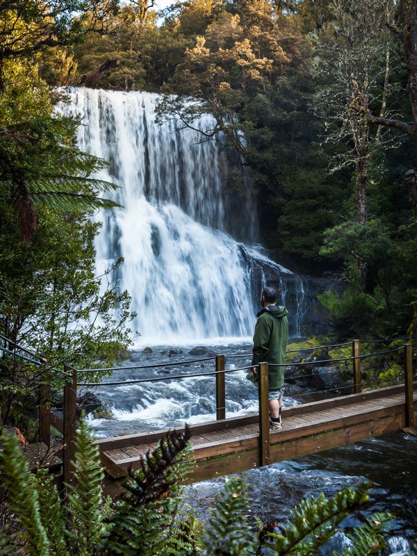a portrait shot of the Bridal Veil Falls, Tas