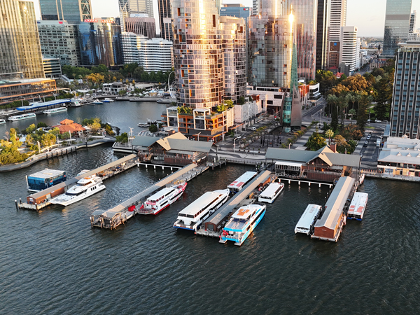Elizabeth Quay in Perth, WA