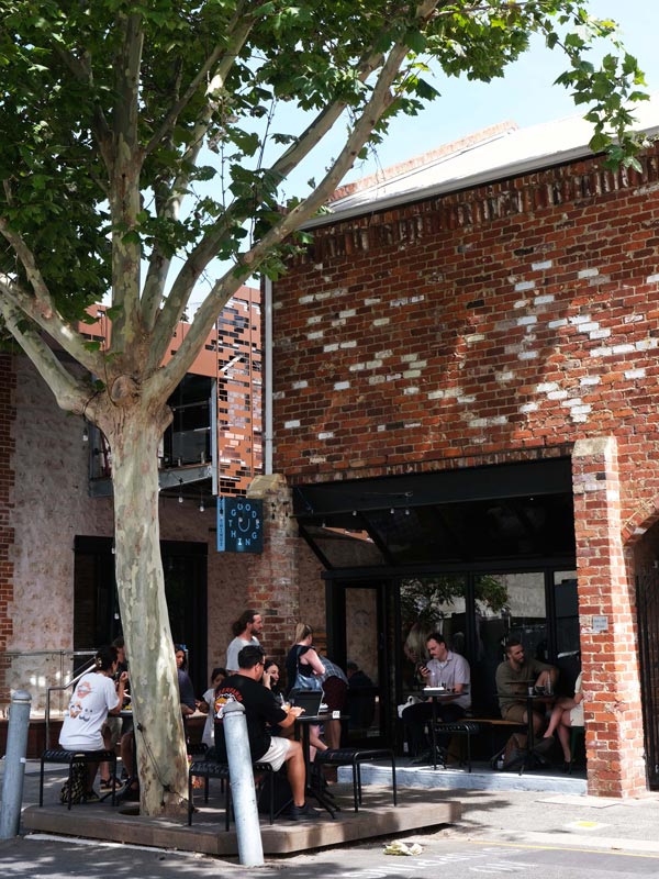 the cafe exterior of Good Things, Fremantle