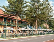 al fresco dining in the courtyard of The Left Bank, Fremantle