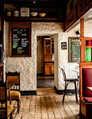 the vintage interior of Irish Murphy’s, Hobart, Tas