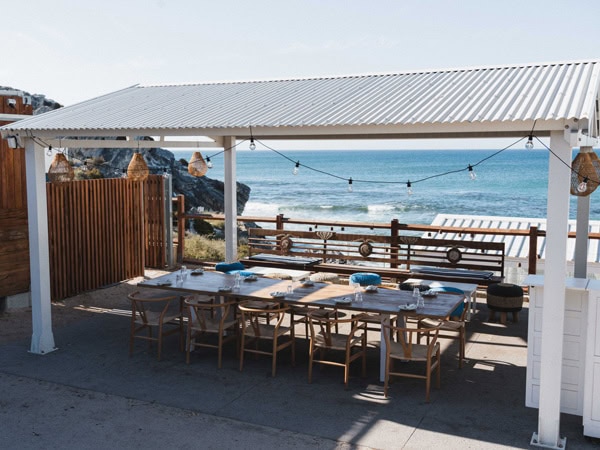al fresco tables by the beach at Havza, Rottnest Island, WA