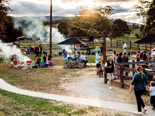an outdoor dining spot at Hosanna Farm