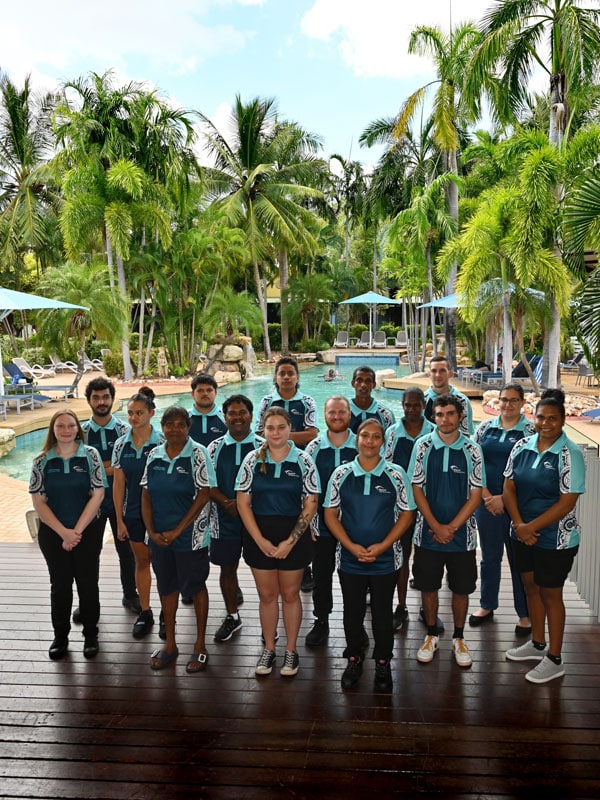the Indigenous trainees at Darwin Airport Resort