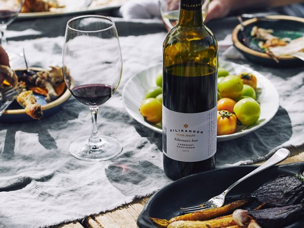 picnic on the grass at Kilikanoon Wines