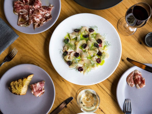 a spread of food on the table at Lot 100, Hay Valley