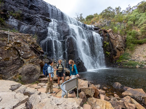 people visiting Mackenzie Falls, Vic