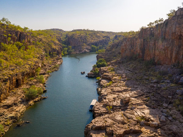 a scenic view of the Nitmiluk Gorge