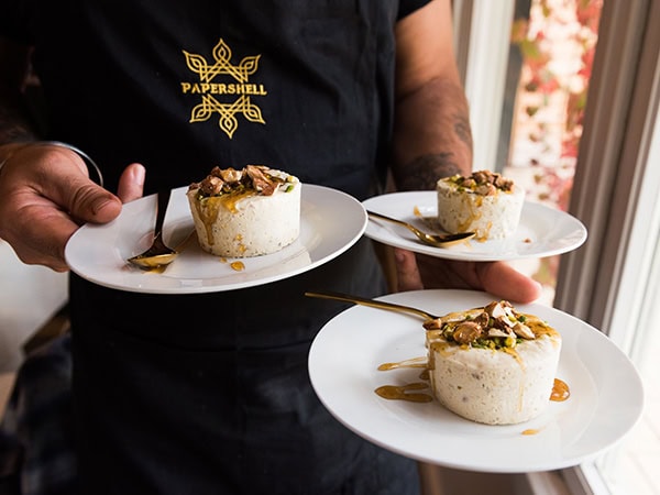 desserts served at Papershell Farm restaurant Wilunga south australia