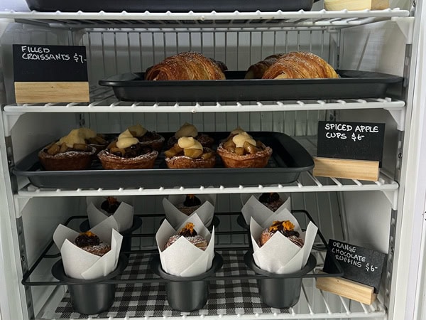 pastries on display at Paradise Regained