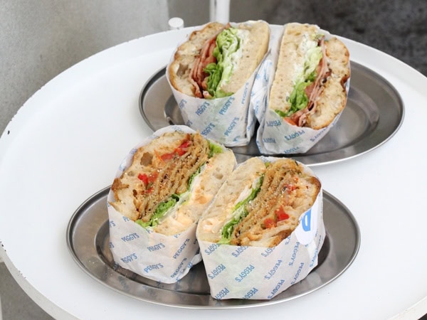 two servings of sandwiches at Peggy's