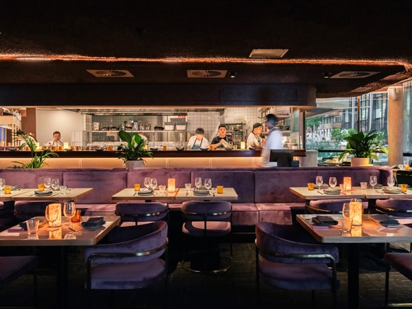 the elegant dining interior at Penelope’s, Sydney, NSW