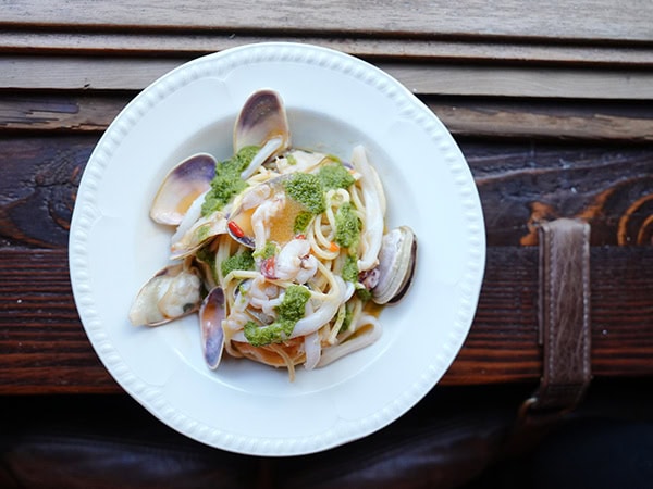 pasta dish at Pino’s Vino e Cucina al Mare in sutherland shire