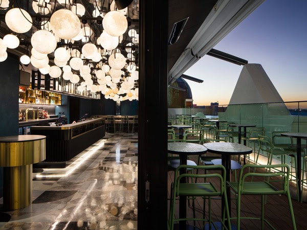 the rooftop bar at QT Newcastle