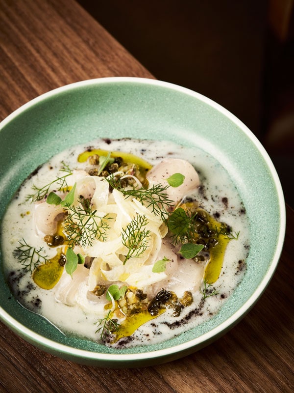a plate of food at Restaurant Terrae in Bendigo Ernest Hotel